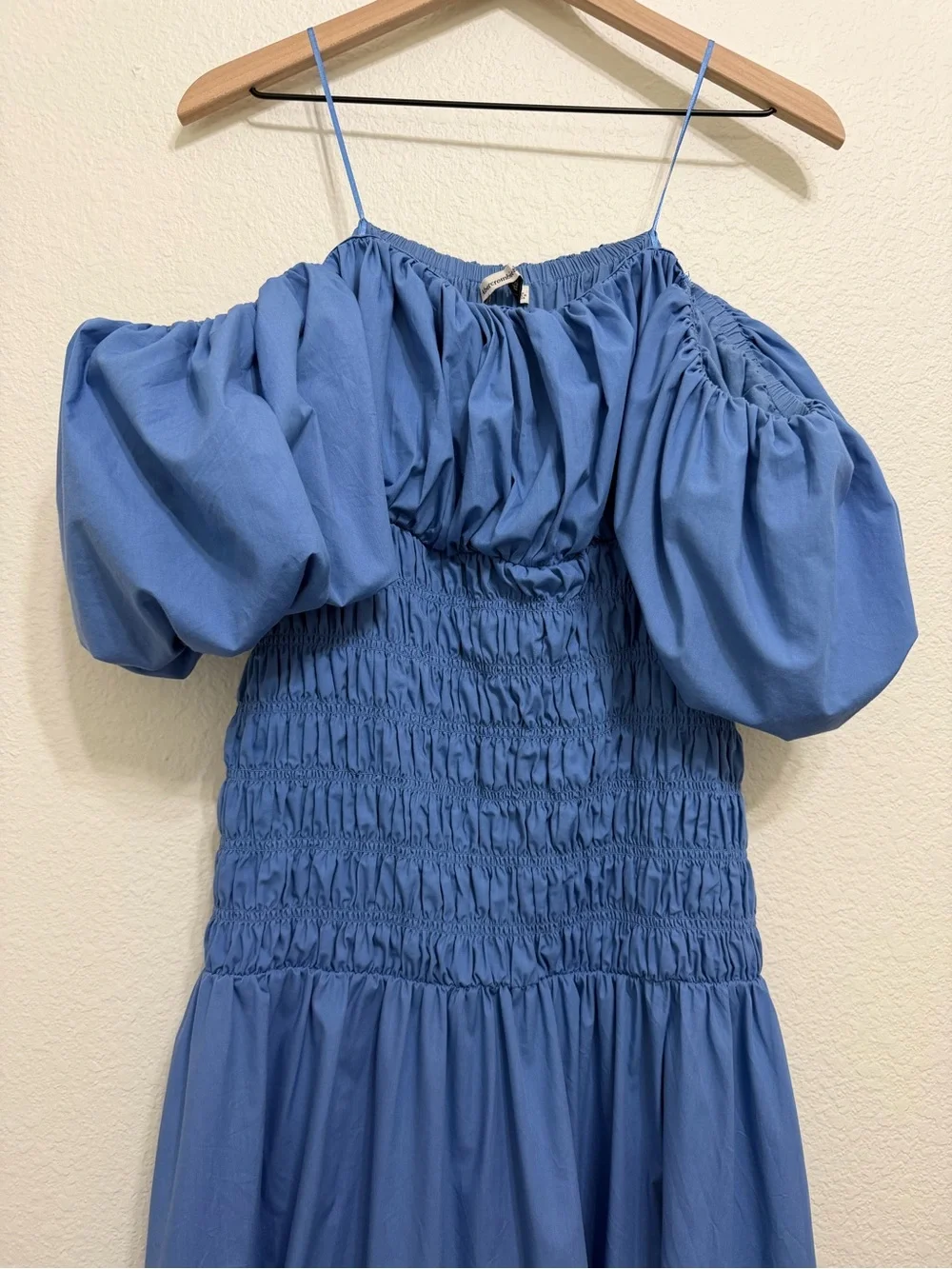 Abercrombie & Fitch Smocked Drop Waist Puff Sleeve Maxi Dress XL